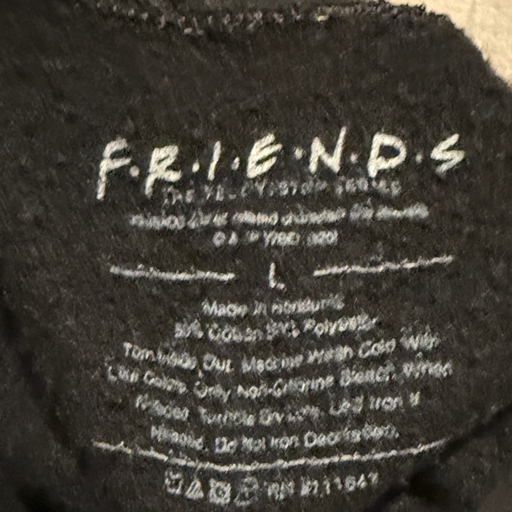 FRIENDS Black Hoodie with Iconic Central Perk Logos - Picture 6 of 6